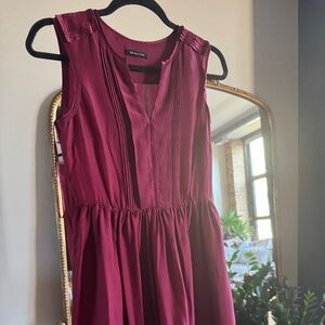 massimo dutti - silk burgundy dress - size 36 / US4